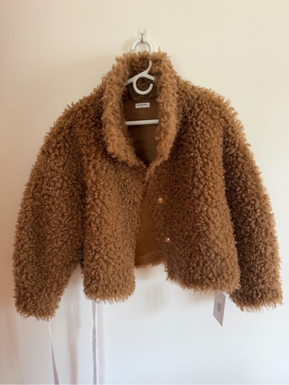 NWT Lisa Maree Brown Teddy Jacket